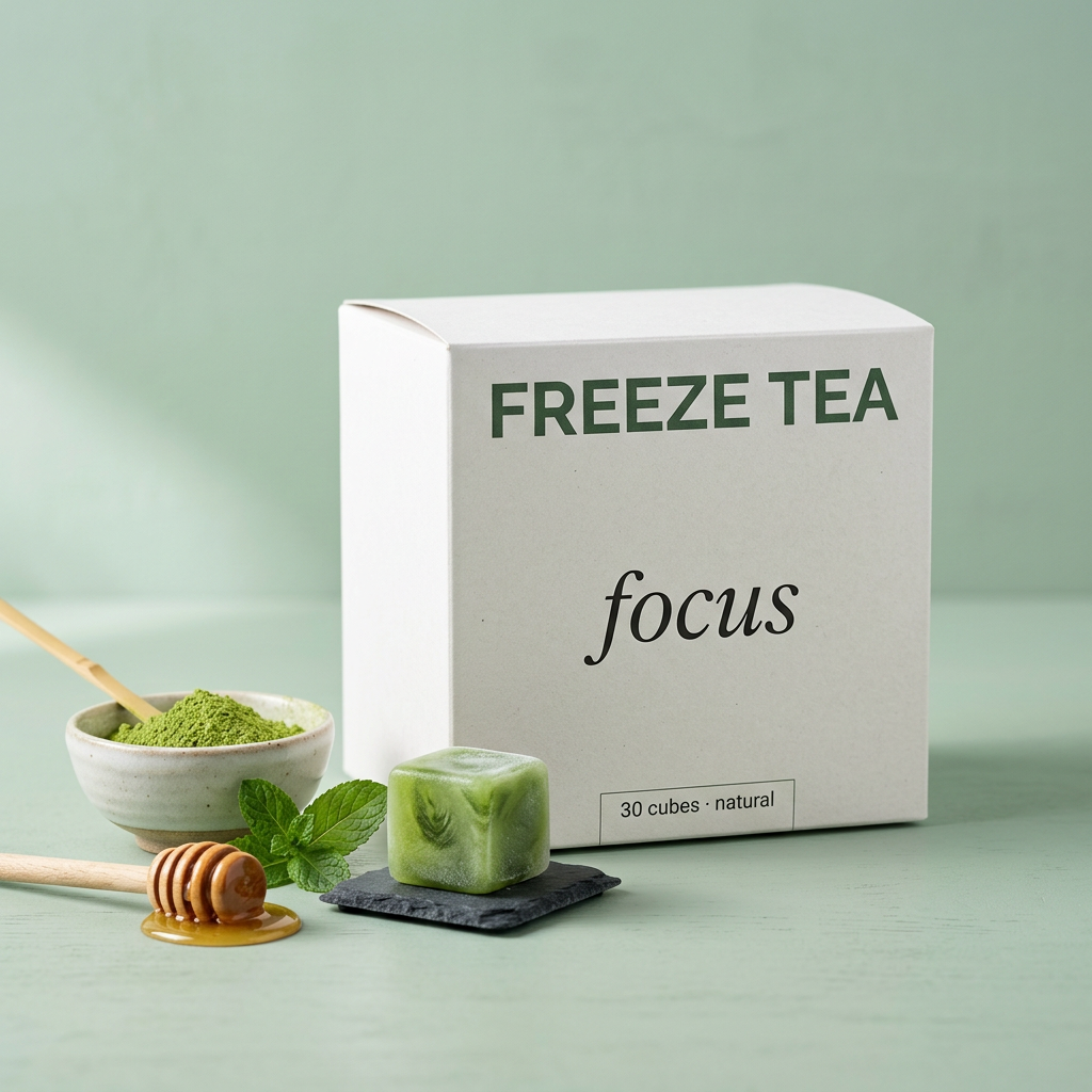 Voorbeeld van een custom Freeze Tea cube