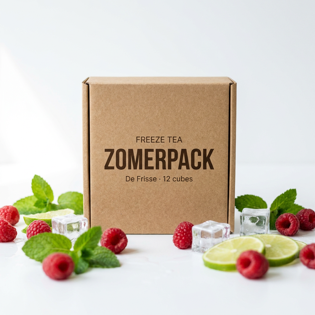 Zomerpack met munt, limoen, hibiscus en frambozen
